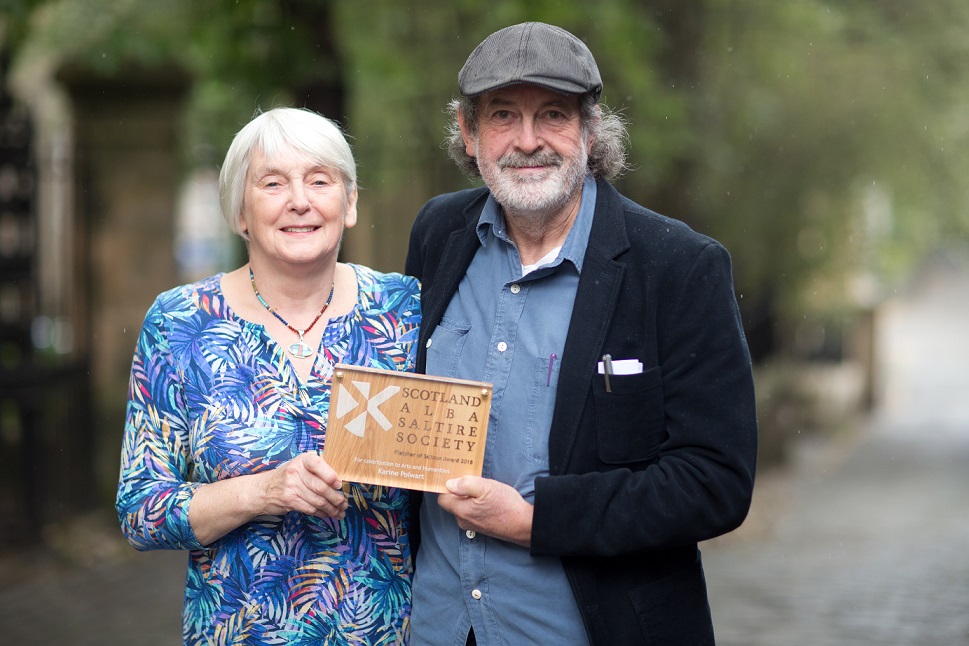 Karine Polwarth's parents accepted her award