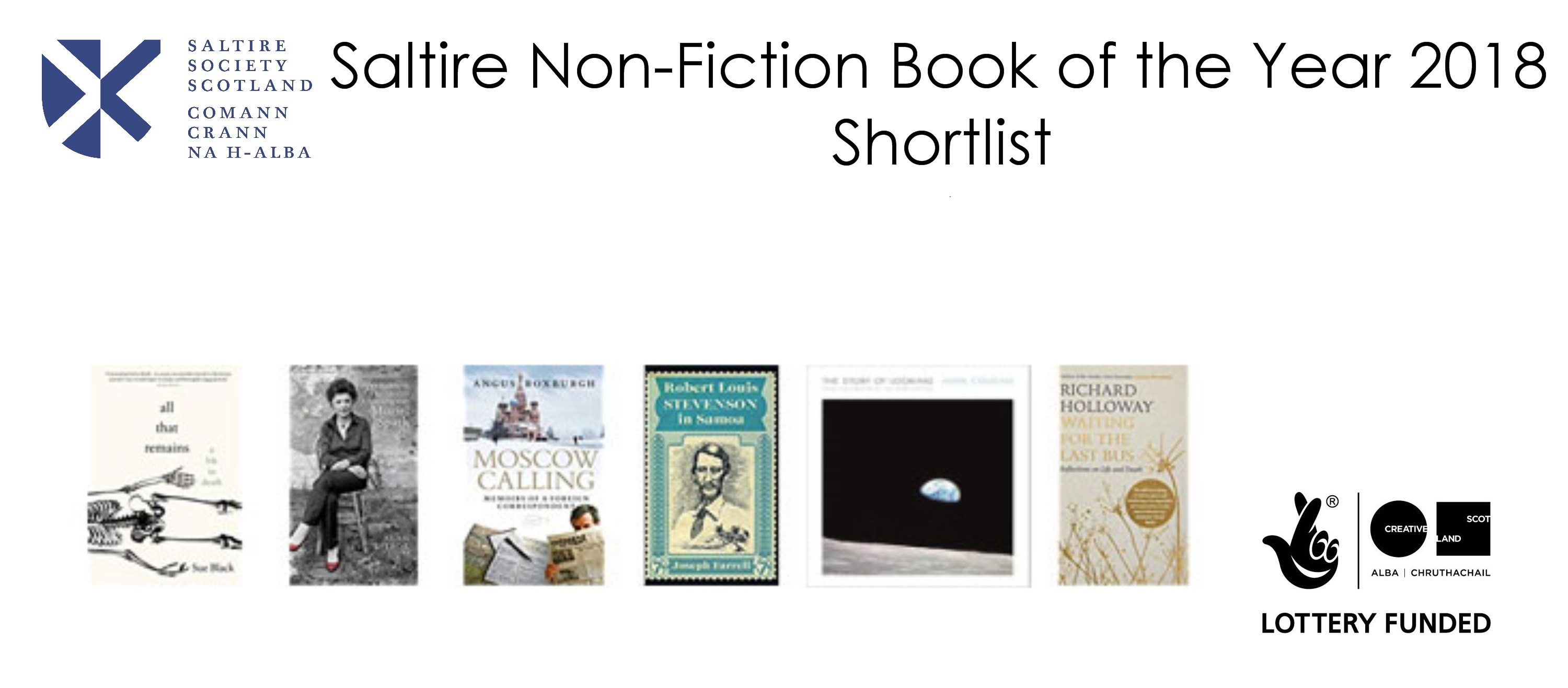 Saltire Society Non-Fiction Award 2018 Shortlisted Books