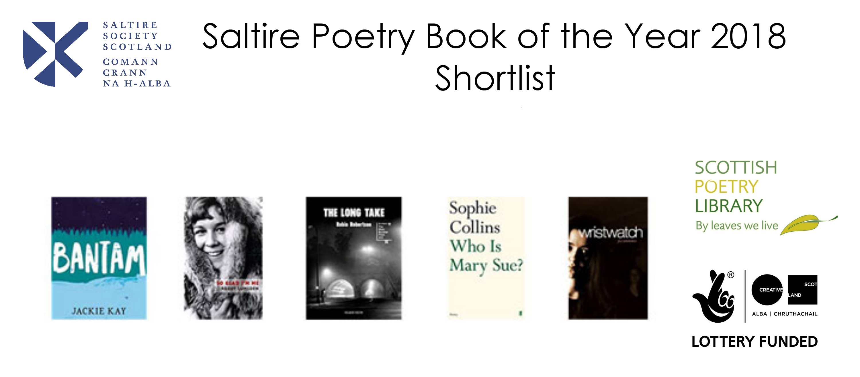 Saltire Society Poetry Award 2018 Shortlisted Books